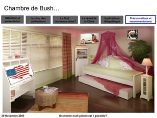 Chambre de Bush… Préconisations et recommandations 