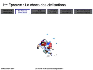 1 ere  Épreuve : Le chocs des civilisations Le choc des civilisations 