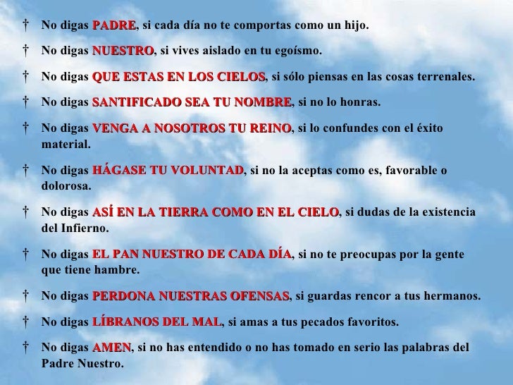 Significado Del Padre Nuestro Frase Por Frase www.slideshare.net