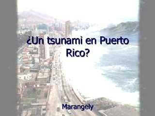 ¿Un tsunami en Puerto Rico? Marangely 