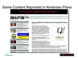 Same Content Reprinted in Armenian Press 