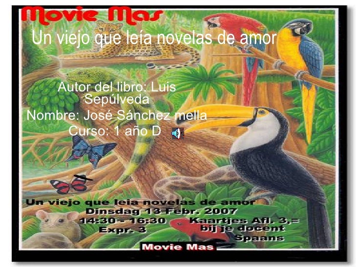 Un Viejo Que Leia Novelas De Amor Wikipedia Un Viejo Que LeíA Novelas De Amor Trabajo