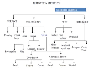 Pressurised irrigation
 