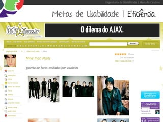 Engenharia de Usabilidade / Marcello Cardoso



Metas de Usabilidade | Eficiência
         O dilema do AJAX.
 