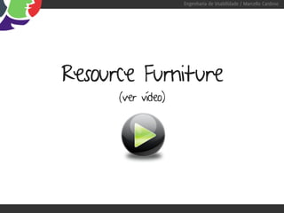 Engenharia de Usabilidade / Marcello Cardoso




Resource Furniture
      (ver vídeo)
 