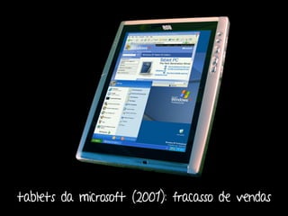 Engenharia de Usabilidade / Marcello Cardoso




tablets da microsoft (2001): fracasso de vendas
 