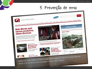 Engenharia de Usabilidade / Marcello Cardoso



5. Prevenção de erros
 