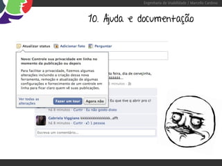 Engenharia de Usabilidade / Marcello Cardoso



10. Ajuda e documentação
 