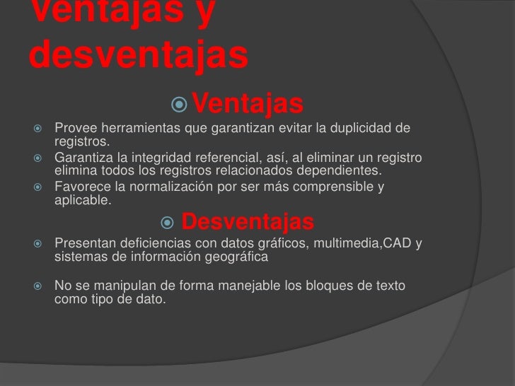 ventajas y desventajas de una base de datos no relacional ventajas y desventajas de una base de datos no relacional