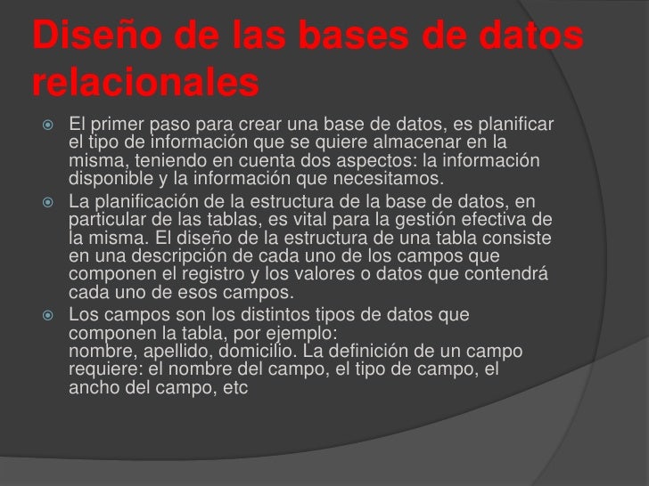 Una base de datos relacional