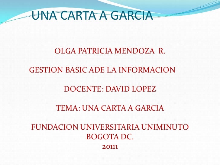 Una carta a garcia