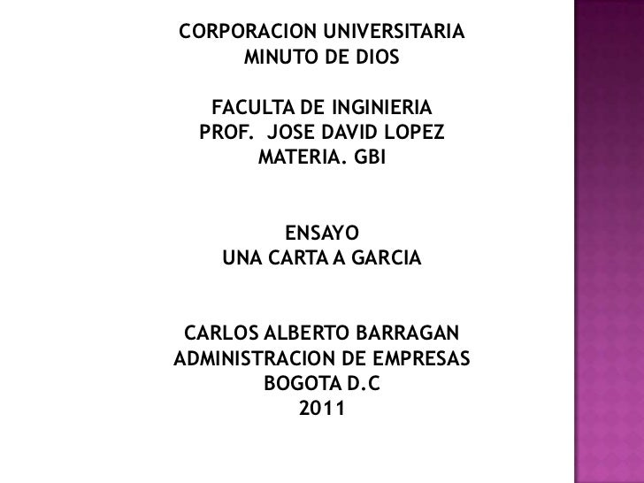 Una carta a garcia