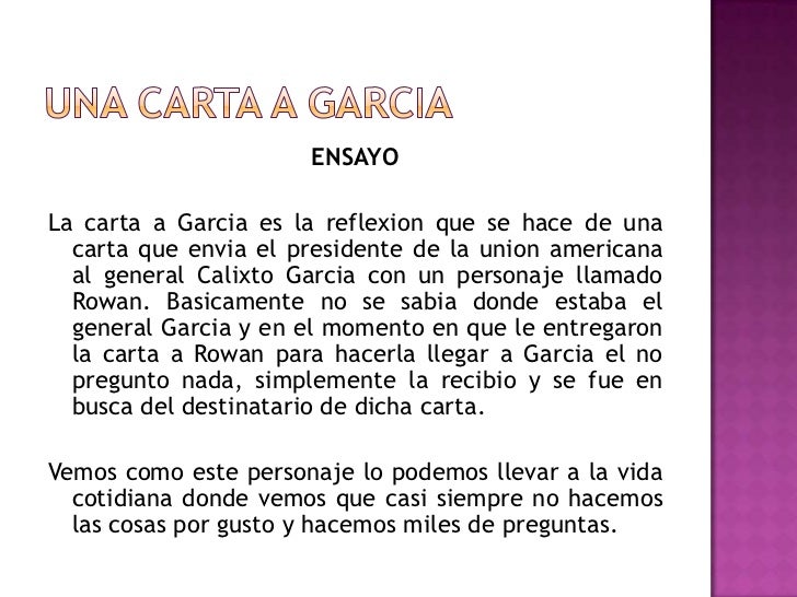 Una carta a garcia