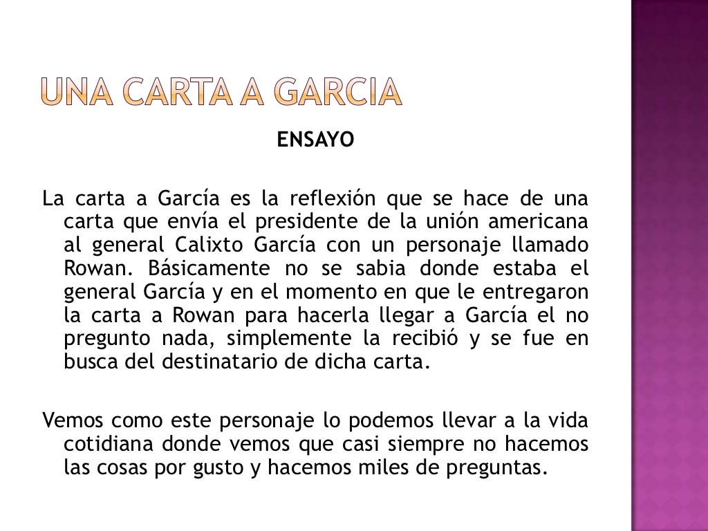 Una carta a garcia