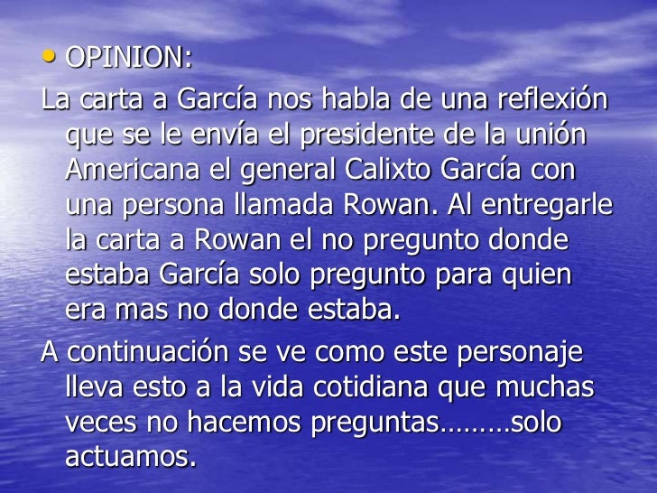 Una carta a garcia