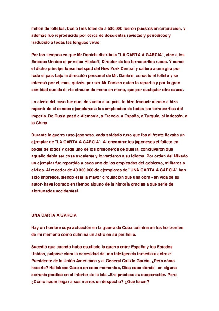 Una carta a garcia