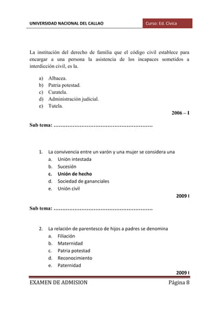 Unac (ed. civica)