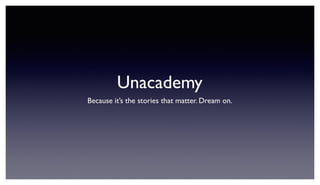 PITCH DECK: Unacademy for their pre-series A funding of 1M$