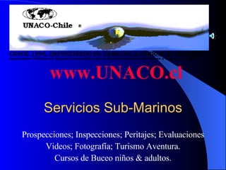 Servicios Sub-Marinos ,[object Object],[object Object],[object Object],www.UNACO.cl 