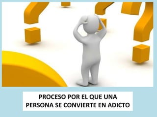 PROCESO POR EL QUE UNA
PERSONA SE CONVIERTE EN ADICTO
 