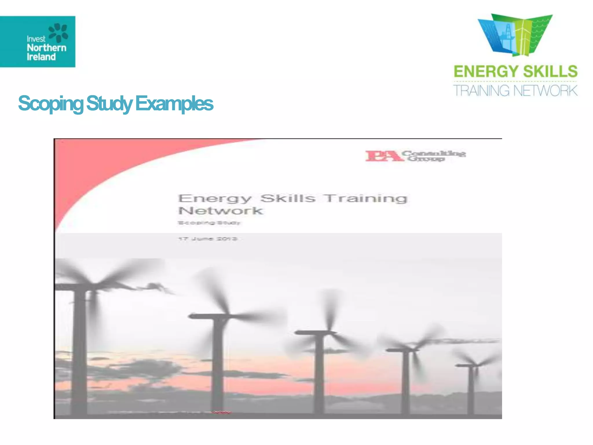 ScopingStudyExamples
Linda Jamison
www.investni.com
 