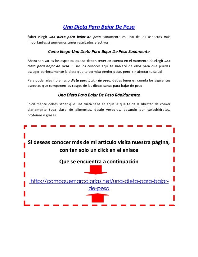 Dieta bariatric a para bajar de peso