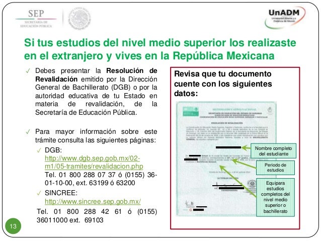 UnADM Requisitos de Ingreso 2016 1