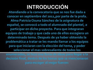 INTRODUCCIÓN
 