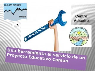 Una herramienta al servicio de un
Proyecto Educativo Común
I.E.S.
Centro
Adscrito
COM
BAS-PICBA
 