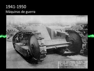 1941-1950
Máquinas de guerra
la II Guerra Mundial, así
que se produce un parón
en la manufactura de
vehículos civiles en 1942.
En 1945, el nieto de Henry Ford (que muere en
1947, a los 83 años), Henry Ford II, se hace con el
control de la empresa tras el fallecimiento de Edsel
Ford en 1943, a la edad de 49 años, convirtiéndose
el en presidente
El joven Ford II se enfrenta a la
tarea de construir una firma de
automoción de nuevo.
 