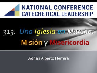 313. Una Iglesia en Marcha:
Misión y Misericordia
Adrián Alberto Herrera
 