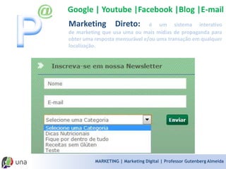 MARKETING | Marketing Digital | Professor Gutenberg Almeida 
4)Umclienteédiferentedooutro;procureprimeiroaquelesquepodemsebeneficiarmaisdevocê–Aempresanãoprecisaatenderatodos,maséfundamentalatenderaquelesqueestiveremmaisprontosparaconsumiresebeneficiardacompraedorelacionamento; 
5)Ofereçasempreumbompacoteporumpreçojusto–Definirpreçosjustosemrelaçãoàqualidadeparaentãorefleti-laaosconsumidores.Opreçodeveseradequadoàqualidadedoproduto; 
6)Estejasempredisponível,divulgueasboasnovas–ExplorarosdiversoscanaispossíveisdeinteraçãocomosconsumidoresécadavezmaisimportantenaEradaInformação,comdestaqueparaasmídiassociais; 
7)Conheçaseusclientes,cultive-oseconquisteoutros–Manterumbomrelacionamentoauxiliaaconhecermelhorasnecessidades,desejos,preferênciaseocomportamentodosconsumidores.Devidoàmaiorvisibilidadedosdiálogoserecomendaçõesentreosusuários,possibilitadapelainternet,éimportanteparticipardessasconversas,einteragircomospúblicos.Apartirdaípode-secriarbonsnegócios;  