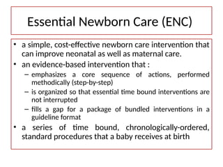 Essential Intrapartum Newborn Care - Unang Yakap | PPTX