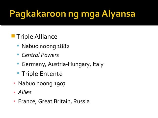 Powerpoint presentation unang digmaang pandaigdig