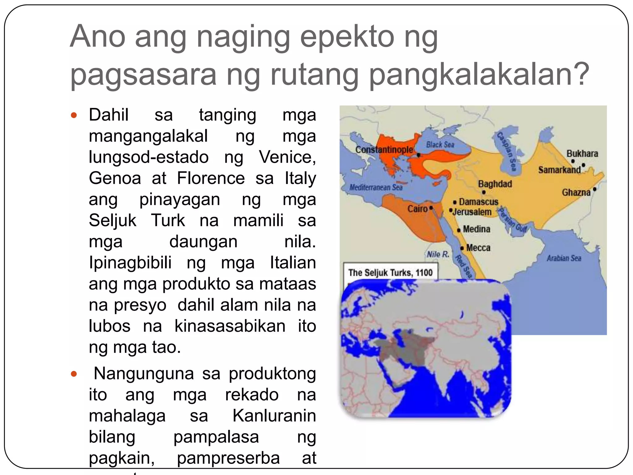 Mga Rekado Unang yugto mg imperyalismong kanluranin | PPTX