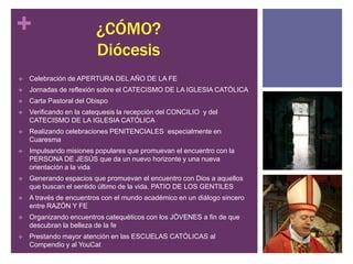 AÑO de la FE | Un año para vivir intensamente | PPTX