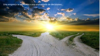 Una	
  empresa	
  se	
  enfrenta	
  a	
  una	
  encrucijada	
  de	
  decisiones…	
  
 