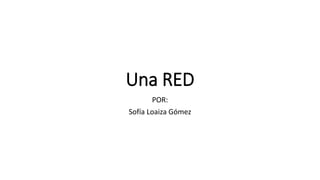 Una RED
POR:
Sofía Loaiza Gómez
 