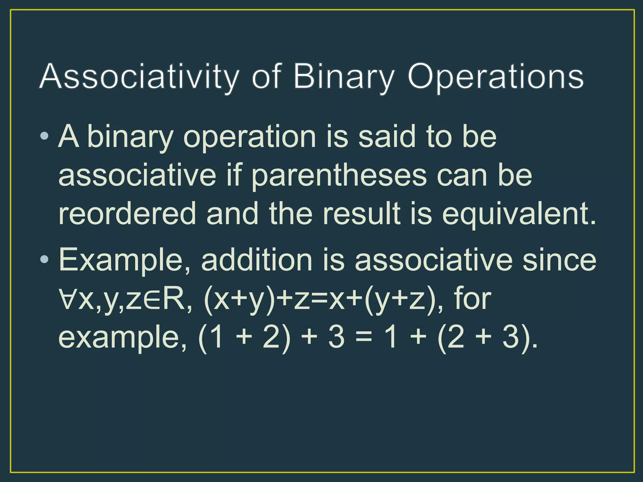 Unary and binary set operations | PPTX