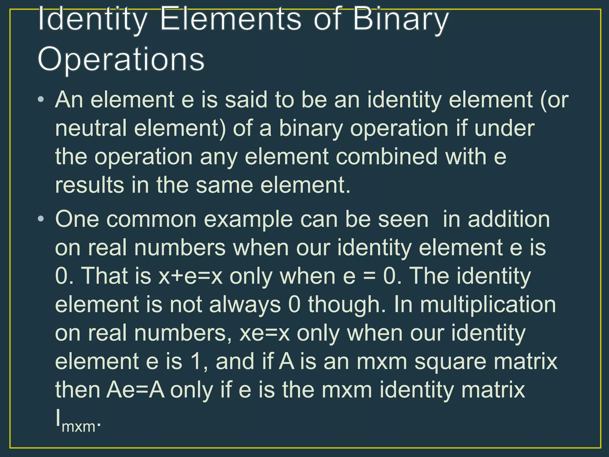 Unary and binary set operations | PPTX