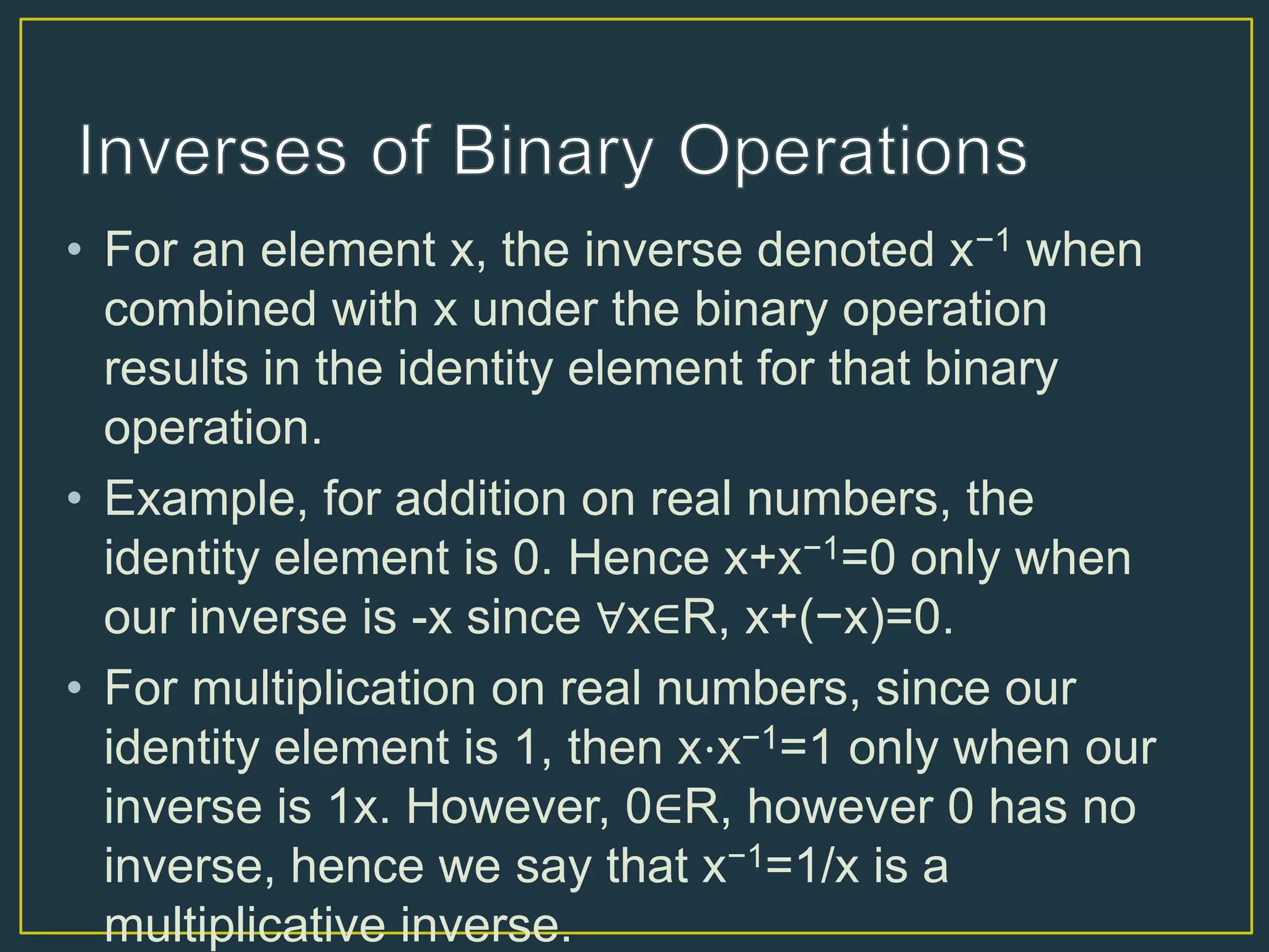 Unary and binary set operations | PPTX