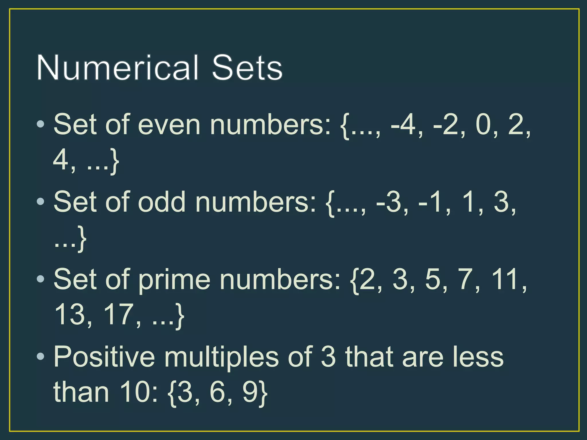 Unary and binary set operations | PPTX