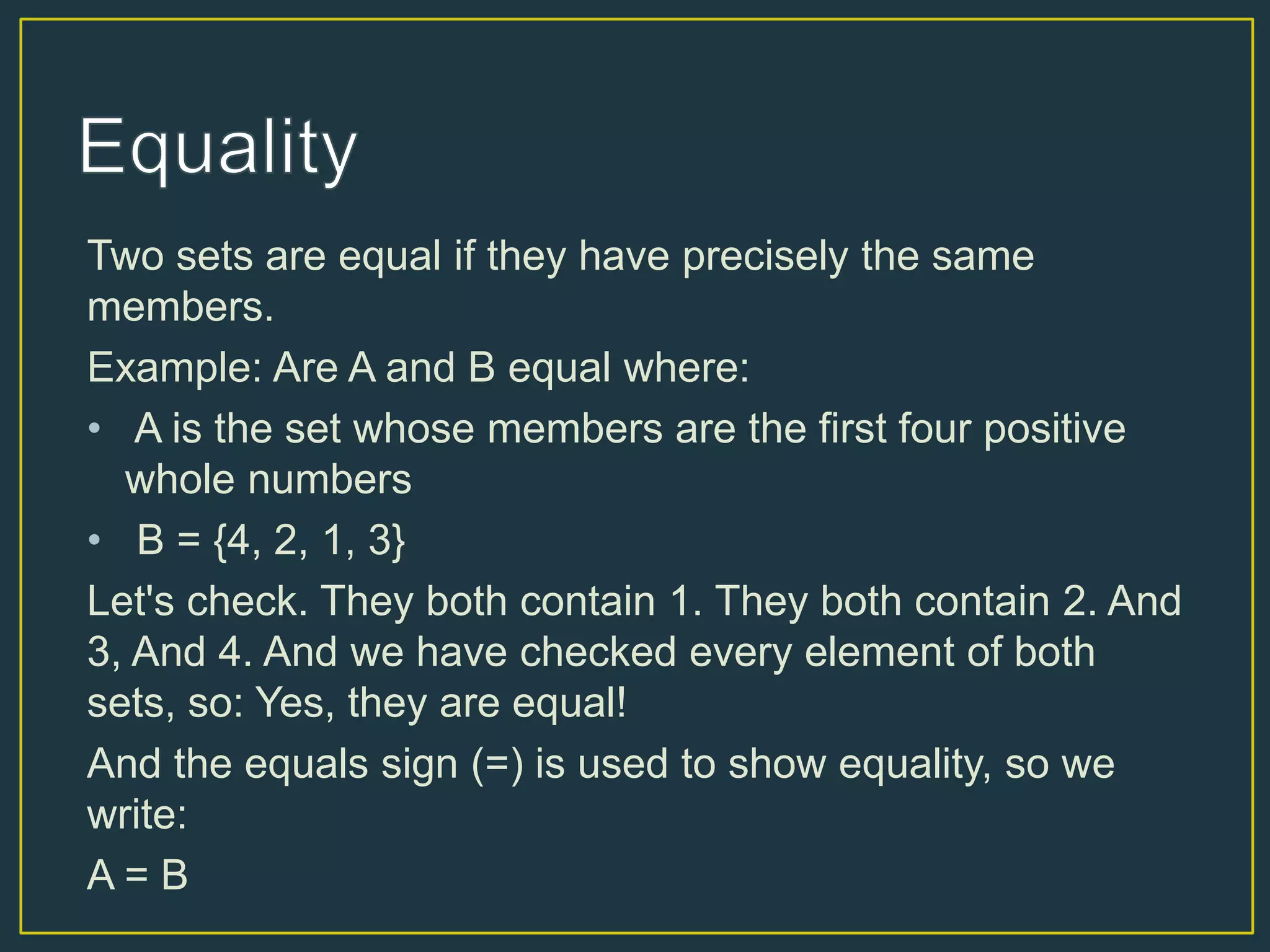 Unary and binary set operations | PPTX