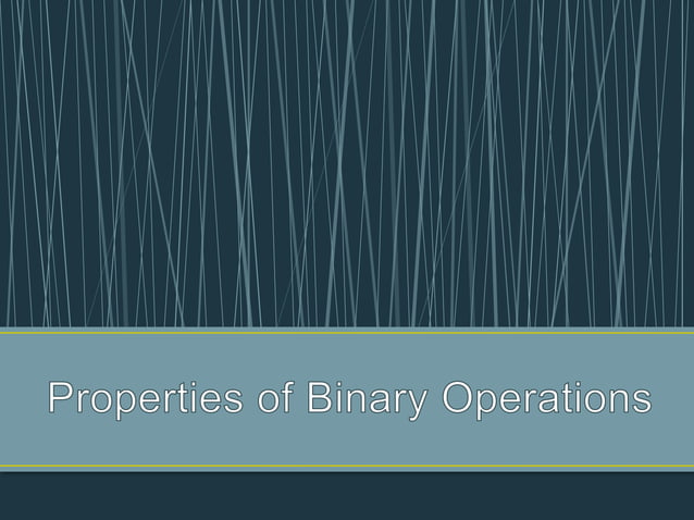 Unary and binary set operations | PPTX