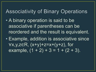 Unary and binary set operations | PPTX