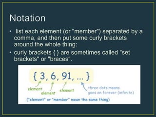 Unary and binary set operations | PPTX