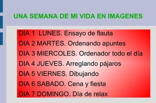 UNA SEMANA DE MI VIDA EN IMAGENES DIA 1  LUNES. Ensayo de flauta 