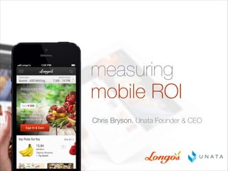 measuring
mobile ROI
Chris Bryson. Unata Founder & CEO

 