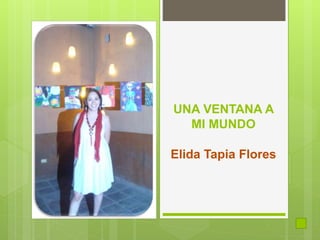 UNA VENTANA A
MI MUNDO
Elida Tapia Flores
 