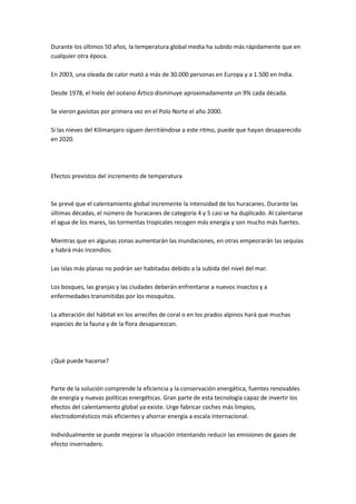 Una Verdad Incomoda Ensayo